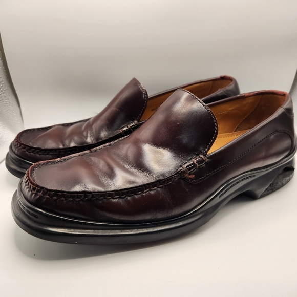 Cole Haan X Nike Air Collab 9.5 Burgundy Loafers Slipon with Nike Air Technology - Picture 5 of 12